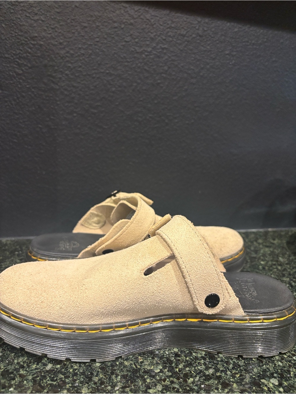 Dr. Martens Beige Suede Clogs - Picture 6 of 9